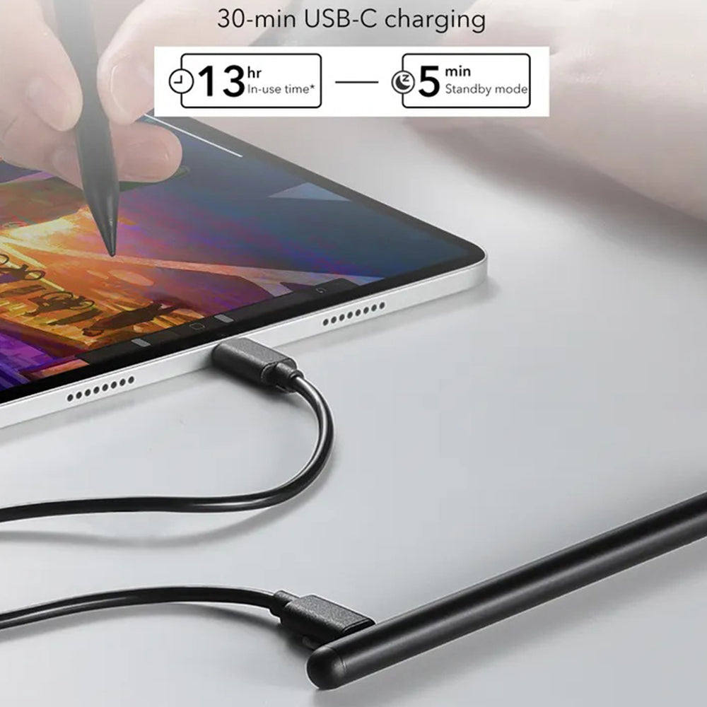 Touch Pen ESR pentru Apple iPad, Versiune Activ, Negru