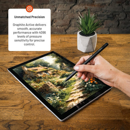 Touch Pen Fixed Graphite Active pentru Device-uri cu suport MPP, Negru