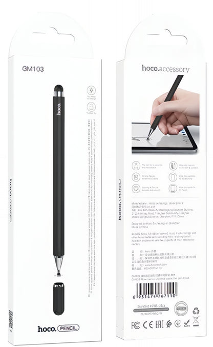 Touch Pen HOCO GM103 2in1, Negru