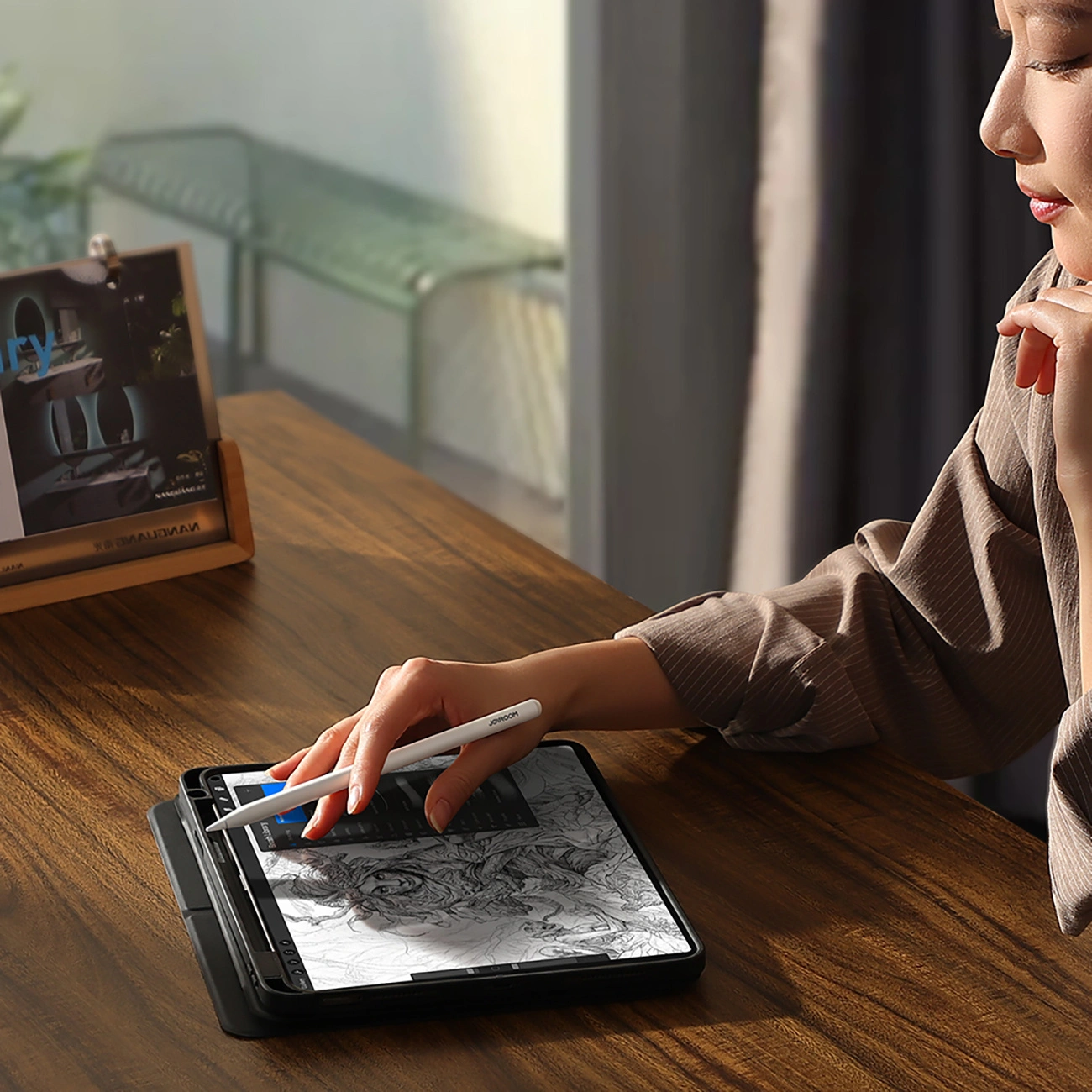 Touch Pen Joyroom JR-X9S Pro pentru Apple iPad, Versiune Activ, Alb