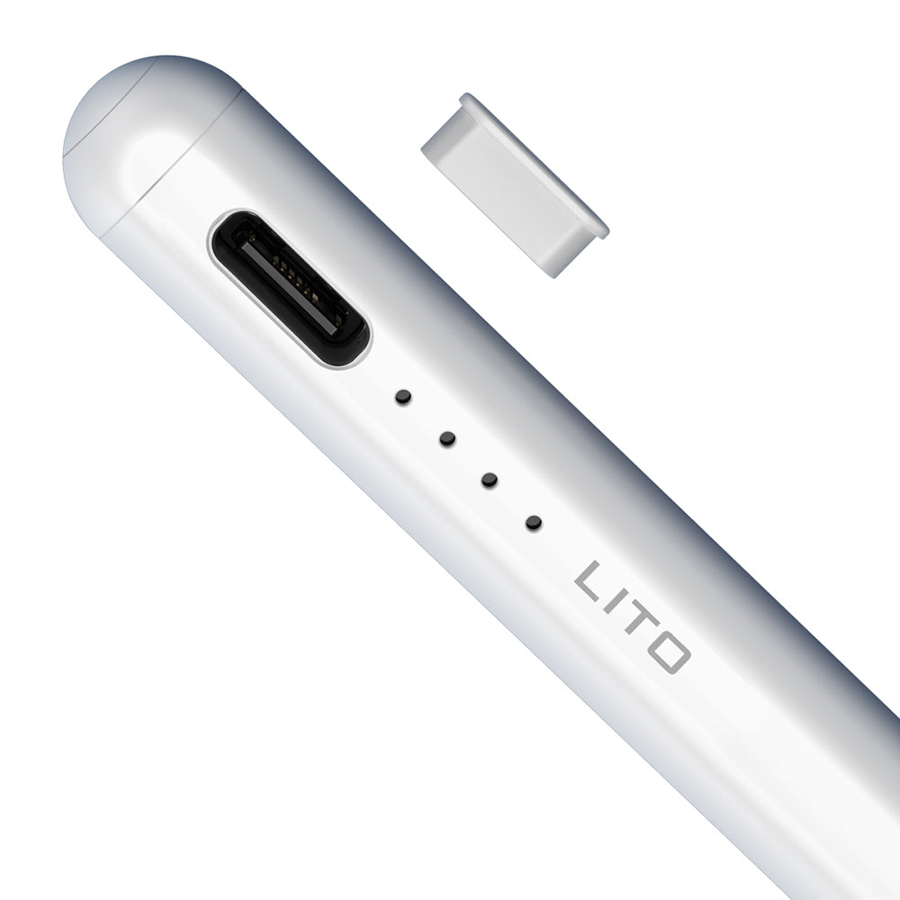 Touch Pen Lito K1 pentru Apple iPad, Versiune Activ, Alb