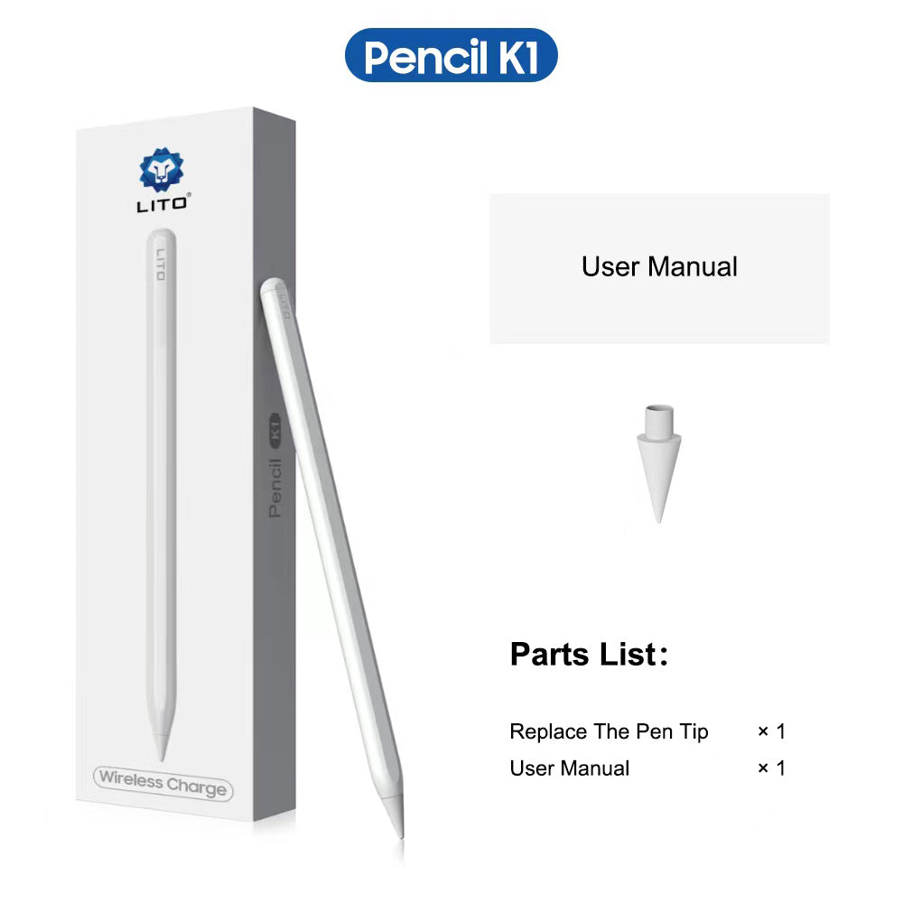 Touch Pen Lito K1 pentru Apple iPad, Versiune Activ, Alb