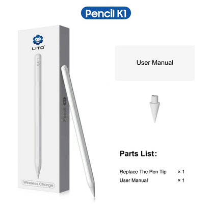 Touch Pen Lito K1 pentru Apple iPad, Versiune Activ, Alb