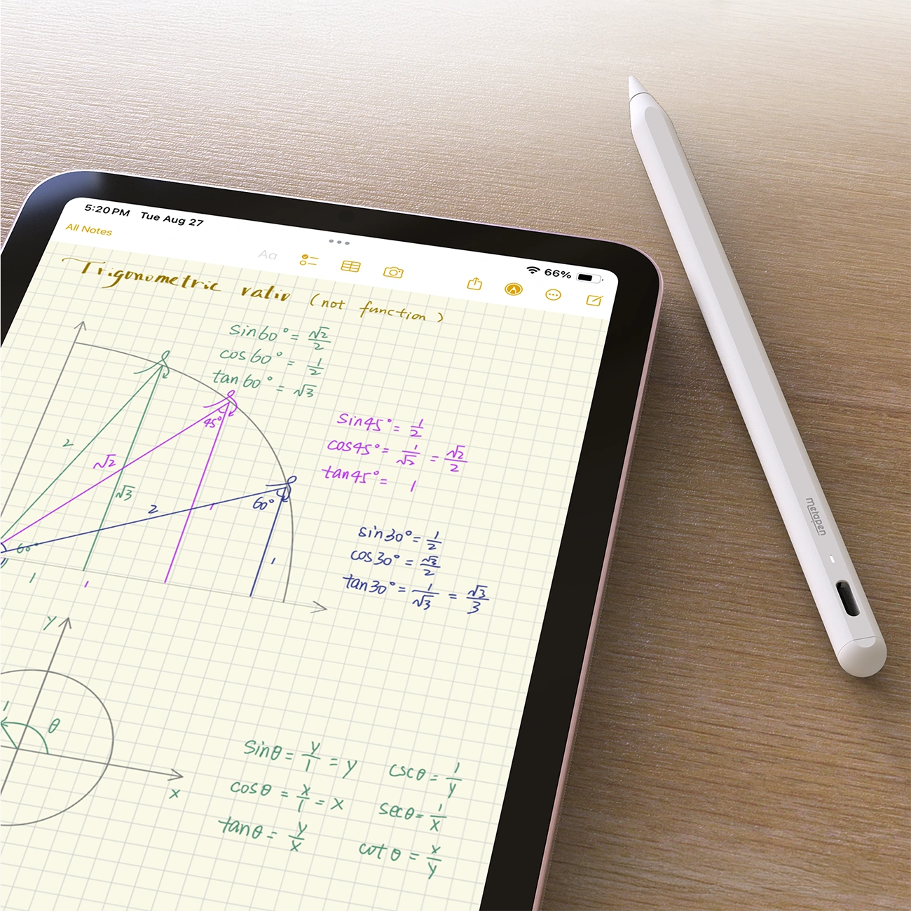 Touch Pen Metapen A8 pentru Apple iPad, Versiune Activ, Alb ME-APP152