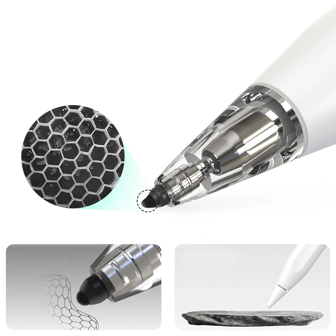 Touch Pen Metapen Air8 Pro pentru Apple iPad, Versiune Activ, Alb ME-APP172