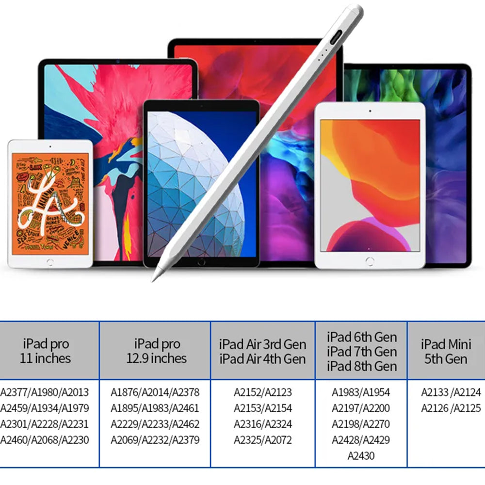 Touch Pen Techsuit JA04 pentru Apple iPad, Versiune Activ, Alb