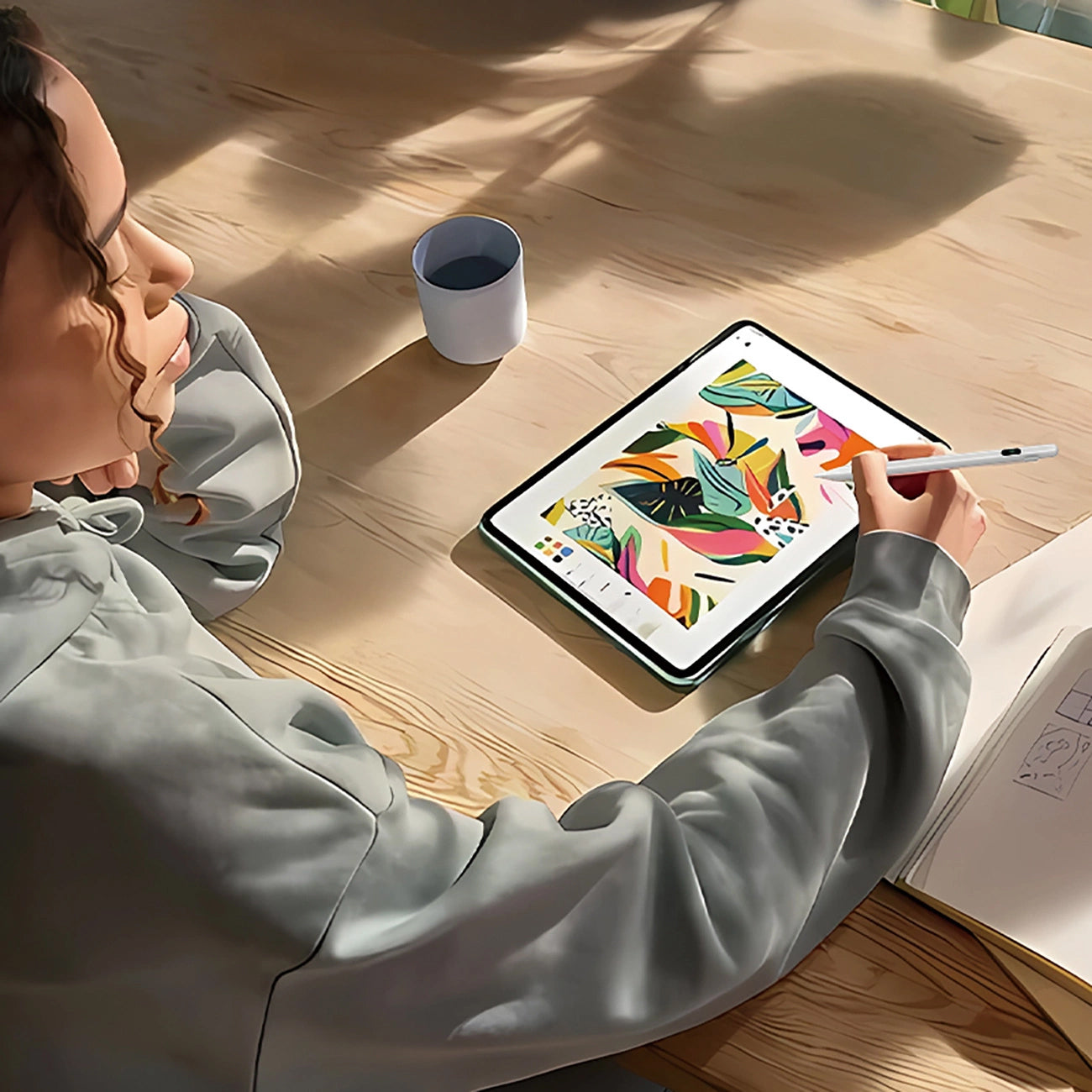 Touch Pen WZK W2268YAS pentru Apple iPad, Versiune Activ, Alb