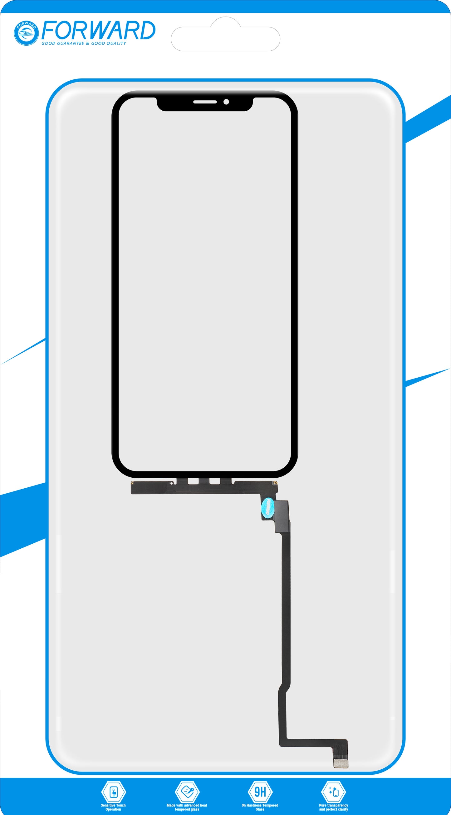 Touchscreen Forward Guard OCA pentru Apple iPhone 11 Pro Max, Versiune IC, Negru