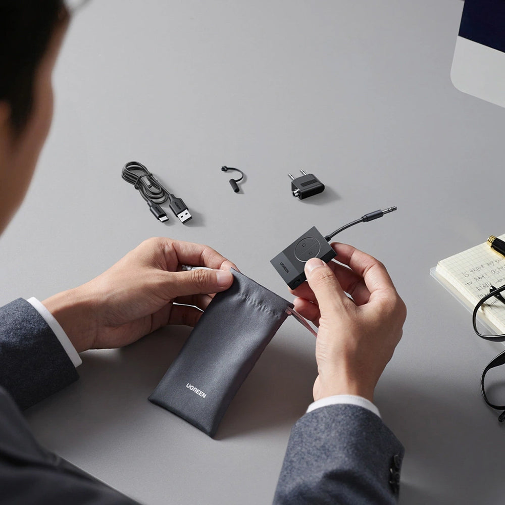 Transmitator Bluetooth UGREEN BT305 (65706), AUX, Negru