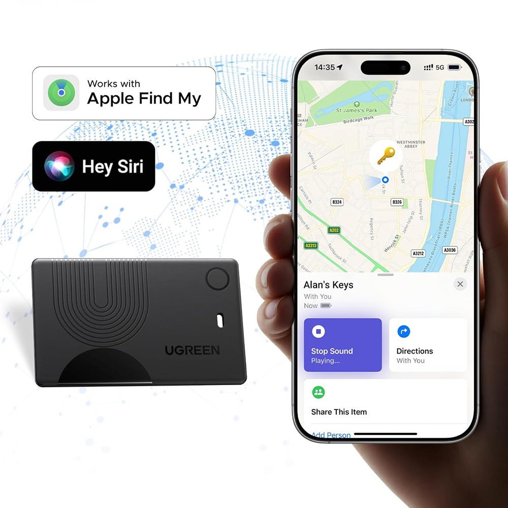 UGREEN SmartTag Smart Finder Slim 3 CM921 pentru iOS Series, Negru