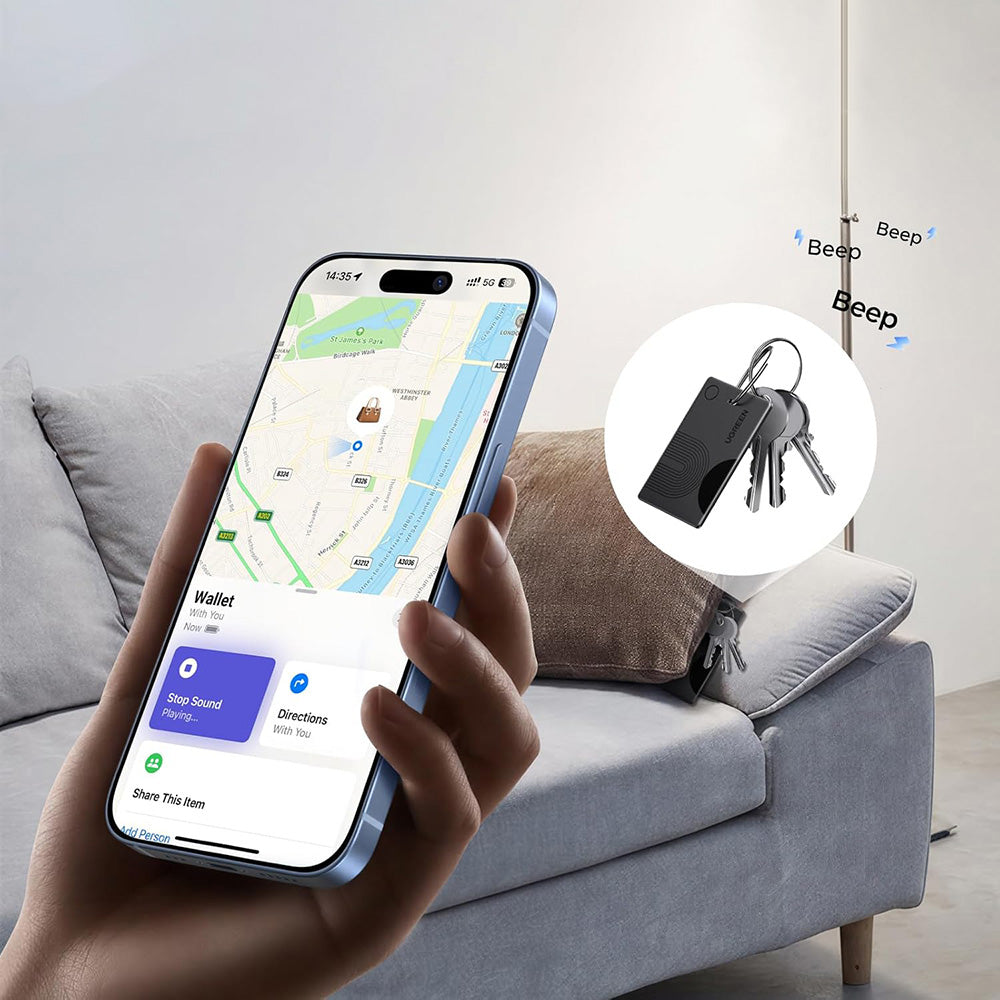 UGREEN SmartTag Smart Finder Slim 3 CM921 pentru iOS Series, Negru
