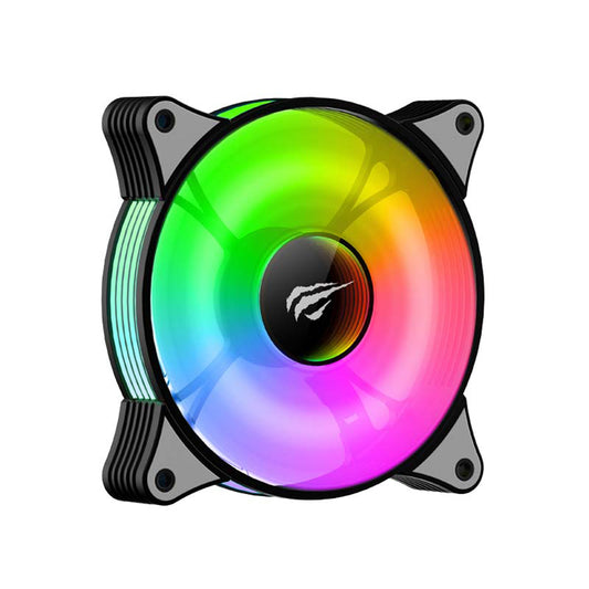 Ventilator HAVIT F2095, RGB, 600RPM - 1800RPM, 38dB, 1.44W, Negru