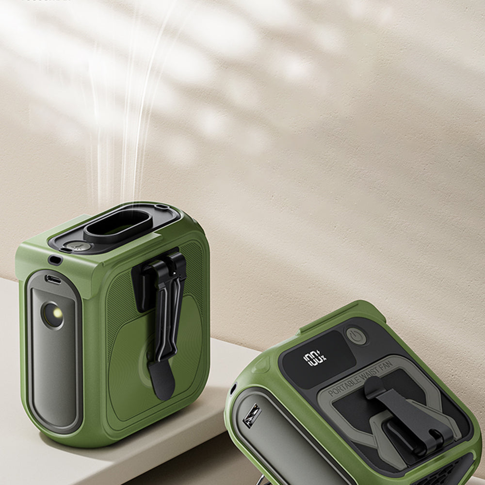Ventilator Portabil Techsuit Z13 cu baterie externa 10000mAh, Portocaliu