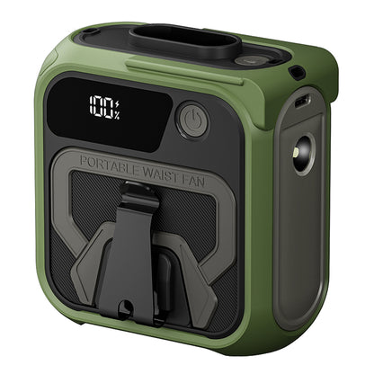 Ventilator Portabil Techsuit Z13 cu baterie externa 10000mAh, Verde