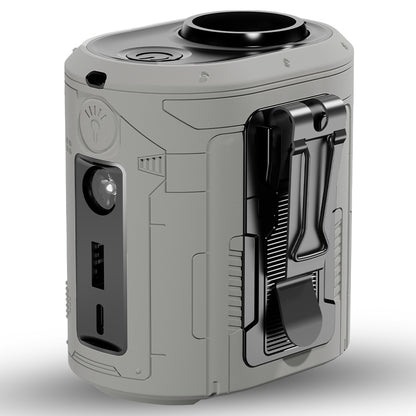 Ventilator Portabil Techsuit Z14 cu baterie externa 5000mAh, Gri