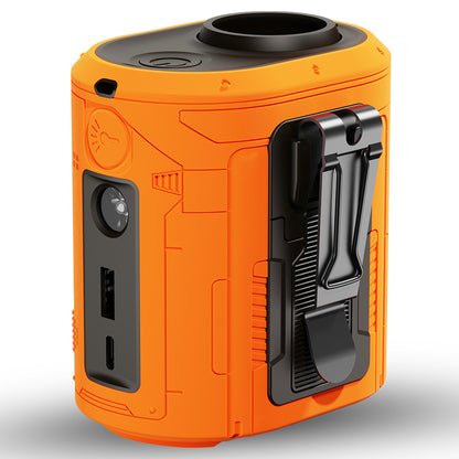 Ventilator Portabil Techsuit Z14 cu baterie externa 5000mAh, Portocaliu