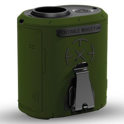 Ventilator Portabil Techsuit Z14 cu baterie externa 5000mAh, Verde
