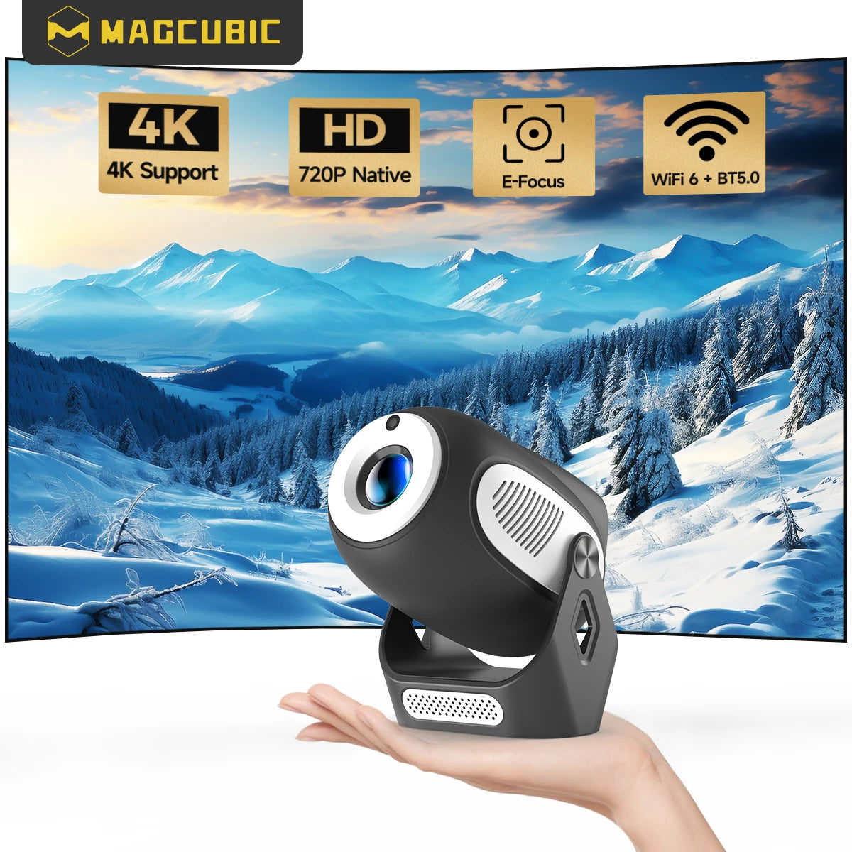 Videoproiector Magcubic HY300X-2, 720P, 200ANSI, Negru